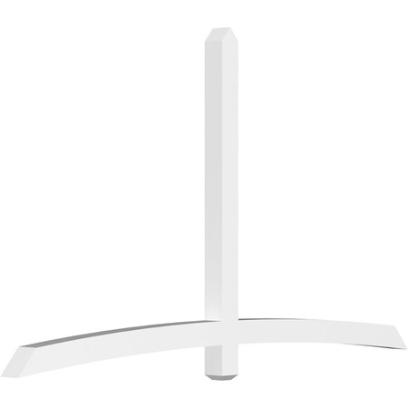 Ekena Millwork Bellingham Architectural Grade PVC Gable Bracket, 96"W x 56"H x 4"D x 4"F, 14/12 Pitch GBP096X56X0404BEL00